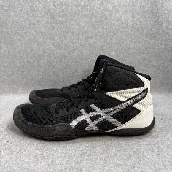 Asics Shoes Mens Size 9.5 Matflex 6 Black Athletic Wrestling Sneakers 1081A021 - Picture 1 of 9